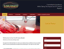 Tablet Screenshot of carcraftautobodyok.com